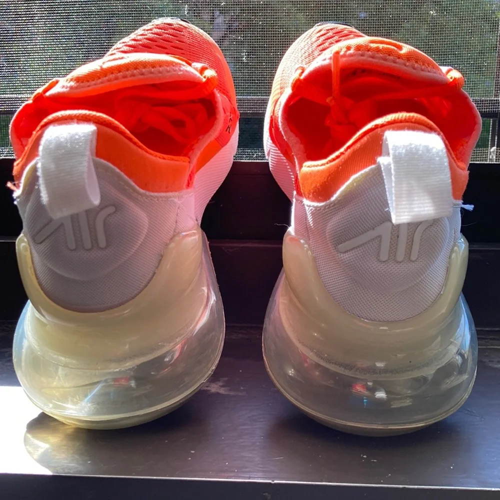 Nike Air Max 270 Women Size 7.5 Youth Size 6 Orange AH6789-800 Running Sh…